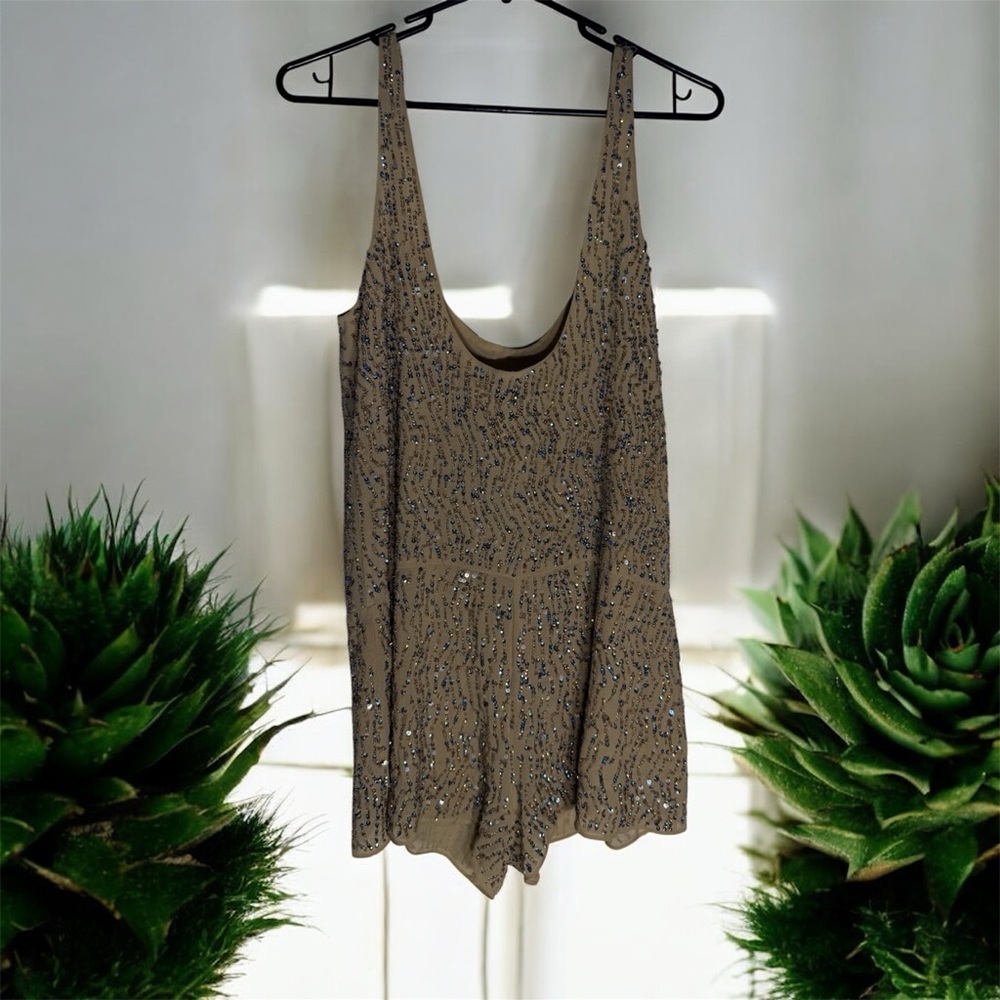 ZARA Woman Hand Embroidered Sequin Beaded Party Top – Size M - Picture 2 of 6